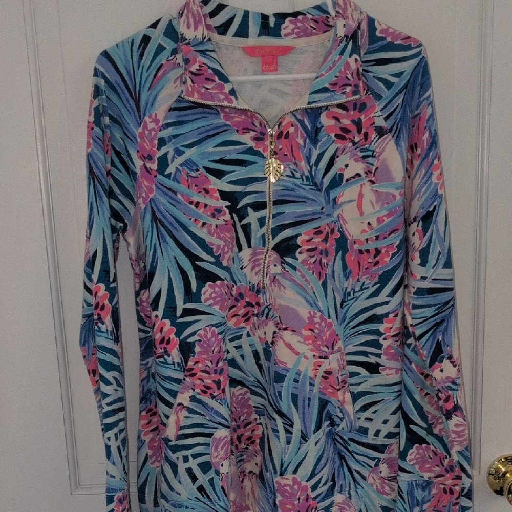 Lilly Pulitzer Pink and Blue Popover
